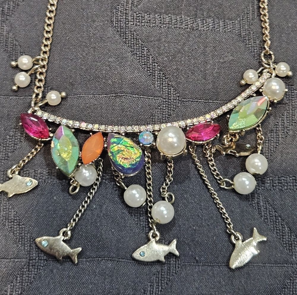Betsey Johnson Multicolor Gemstone Necklace - Picture 3 of 4